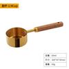 Taza medidora de madera de durazno dorado cuchara medidora juego de 8 piezas cuchara medidora de acero inoxidable 15ml30ml cuchara de café cuchara medidora para hornear cuchara medidora