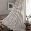Cortina de Ganchillo con Diseño de Monedas de Cobre, Translúcida, Estilo Campestre Americano, Estilo Pastoral Calado, para Sala de Estar, Balcón, Ventana Abuhardillada, Tela de Cortina Artística