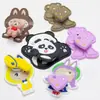 Giroscopio de Caricatura de Panda de Colores Dulces de Venta Caliente para Niños, Divertido Plástico, Caucho Suave, Agujeros para Zapatos, Dijes para Zapatos