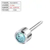 Fábrica de Origem Brincos Descartáveis com Strass Multicor Joia de Orelha em Aço Inoxidável Tarraxas para Piercing