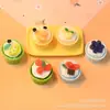 Juguetes de Comida Miniatura Simulada Pastel de Crema Accesorios de Resina Fruta Creativa Postre Adornos DIY Juguetes de Máquina de Bolas