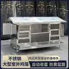 Gallinero de Acero Inoxidable para Uso Doméstico, Jaula Grande para Aves de Corral al Aire Libre con Limpieza Automática de Excrementos y Recolección de Huevos