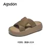 Pantuflas Augu Shiden de Suela Gruesa para Mujer, Nuevo Modelo Verano 2026, Sandalias Cómodas de Suela Suave para Uso en Exteriores, Pantuflas de Poner