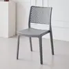 Cadeiras de Jantar de Plástico Vazadas para Hotéis, Pousadas e Uso Doméstico; Cadeiras de Plástico Empilháveis; Cadeiras de Espera para Lojas de Chá com Leite; Cadeiras com Encostos
