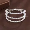 Pulsera Nueva Exquisita de Moda Popular Transfronteriza Japonesa y Coreana, Pulsera Abierta Simple con Circonita Microincrustada y Perla de Imitación