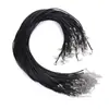 Collar de cuerda de cuero DIY, collar de cuerda de cera coreana, collar de cuerda de cuero con hebilla de langosta y cuerda de cera