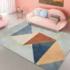 Atacado transfronteiriço de tapetes modernos e minimalistas para sala de estar, tapetes de área grande para sofá e mesa de centro, tapetes de veludo cristalino resistentes a manchas e fáceis de limpar