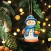 Adornos Colgantes de Atmósfera 2D Más Vendidos Árbol de Navidad Acrílico Decoraciones Planas Festividad Navidad Muñeco de Nieve Navidad Transfronterizo Artículos Creativos