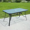 Combinação de Mesa e Cadeira para Exterior Malha Teslin para Cadeira de Lazer Varanda Quintal Exterior à Prova d'Água Anti-Corrosão Mesa de Vidro