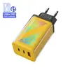 Cargador de Pared Multi-Puerto con Interfaz Transparente de Puntos 5V2A12W Adaptador de Corriente para Teléfono Móvil Estándar Europeo y Americano Británico