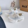 Tênis Dad de Malha Sapatos de Treino Moral Femininos Respiráveis com Aumento de Altura Sapatos Esportivos 2025 Sapatos para Meninas Xy-A600