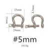 Accesorios de Cuero Hechos a Mano para DIY al por Mayor Hebilla de Herradura de Acero Inoxidable Grillete en Forma de D Hebilla de Cartera Hebilla de Equipaje Accesorios de Joyería