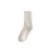 Calcetines Nuevos de Otoño e Invierno para Mujer hasta la Pantorrilla, Calcetines Básicos Versátiles de Color Sólido, Canalé Sin Costuras al por Mayor en Stock Calcetines Holgados