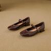 Tacones altos, ropa exterior para mujer, moda francesa, retro, tacones altos, tacón grueso para mujer, pies no cansados, elegantes, zapatos de una sola capa, zapatos de trabajo de tacón bajo.