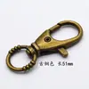 Acessórios DIY 81224 fecho de gancho 51mm fecho lagosta chaveiro padrão fecho de cauda de flor prata bronze