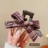 Pinza de garra de felpa grande y moderna para mujer, linda y única, pinza de tiburón para otoño e invierno, alto valor estético, realza el volumen del cabello, accesorio para el cabello