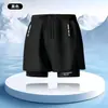Bañadores de Doble Capa para Hombre, Anti-Vergüenza, Longitud de Tres Puntos, Secado Rápido, Transpirables, Elásticos, Corte Holgado, Shorts de Playa para Deportes Acuáticos U