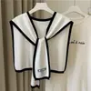 Bufanda Pequeña de Lana Tejida Popular en Internet para Niña, Chal Pequeño para Mujer, Ropa de Primavera, Otoño, Verano, Combinación con Falda, Bufanda Delgada, Estilo Occidental de Moda