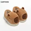 Pantuflas de Algodón para Mujer en Otoño e Invierno con Tacón Nuevo 2025 Calientes Antideslizantes Lindas de Felpa Capibara Zapatos de Algodón para Hombre