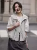 Estilo Nuevo Primavera 2026 Color Sólido Simple Versátil Juvenil Cuello Alto Cremallera Chaleco para Mujer Holgado Adelgazante Casual Chaqueta sin Mangas