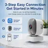Câmera de segurança sem fio tipo cartão WIFI, câmera de janela, câmera inteligente de alta definição grande angular, controle remoto via celular, câmera de vigilância, atacado para vendas transfronteiriças
