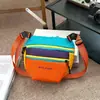 Bolso Cruzado de Moda para Exteriores para Mujer, Ligero Deportivo Color Dopamina Multicapa, Bolso Cruzado de Hombro Único para Teléfono