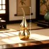 Pingente de cabaça da sorte e bem-estar em latão puro, presente cultural e criativo, ornamento decorativo para mesa de escritório
