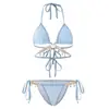 Traje de Banho Estilo Fada 2026 para Mulheres, Biquíni Duas Peças de Verão, Fonte Termal de Férias, Celebridade da Internet Coreana, Moda Swimwear Puro Desejo Atacado