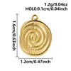 Accesorios de colgante de océano: caracola, caballito de mar, delfín, colgantes de concha, joyería para collares DIY, galvanizado al vacío con oro de 18k