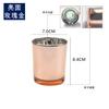 Copo de Vidro Eletrogalvanizado Casual e da Moda Grande Copo Vazio para Aromaterapia Porta-Velas para Aromaterapia Interna Decoração de Sala de Estar Copo de Vidro
