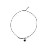 Retro Europeo y Americano Exquisito Moda Elegante Versátil Circonita Corazón Pin Cadena Collar Lujo Accesible Gama Alta Cadena para Clavícula
