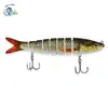 133mm/20.3g Logotipo Personalizável, Cor Realista, Pesca de Água Doce Simulada, Isca Artificial de 8 Seções, Isca de Peixe Multi-Seções