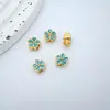 Aleación Electróforesis Alta Precisión Gota de Aceite Agujero Recto Cinco Pétalos Flor de Cerezo Accesorios para Enhebrar Pulsera DIY Cuerda de Mano Accesorios para Collar de Cuerda Roja