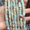 Ágata de cristal de 6 mm, cuentas cuadradas sueltas, piedra emperador, verde, dorado, ojo de tigre, cuentas cuadradas, accesorios de joyería, cuentas cuadradas semiacabadas