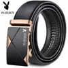 Cinturón de moda casual para hombre con hebilla automática, cuero de dos capas, cinturón para pantalones, caja de regalo, una generación de pelo