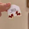 Brincos do Ano do Cavalo Vermelho do Zodíaco para Mulheres 2026 Novo Estilo Quente Brincos de Luxo Leve Brincos de Ano Novo