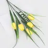 5 cabeças simulação tulipa flor de seda flor artificial sala de estar hotel jardim decoração caixa de flores externa flor de engenharia flor pequena