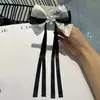 Novo Prendedor de Cabelo de Pérola Estilo Chinês Flor de Cabelo Flor de Laço Celebridade da Internet Franja Longa Presilha de Mola para Mulheres Acessório de Cabelo