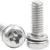 Acero inoxidable 304 cabeza redonda dos tornillo de combinación arandela de resorte dos perno de combinación cabeza plana dos en un tornillo M3/M4/M5
