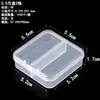 Caja de Plástico Transparente de 2 Compartimentos Caja Organizadora para Joyería Equipo de Pesca Empaque Caja Dispensadora para Fijación de Uñas Artísticas DIY Caja de Almacenamiento para Piezas Pequeñas