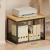 Estante para impresora, estantería para el hogar, organizador de libros usados, estante de almacenamiento de archivos de papel A4 de varias capas para oficina