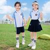 Uniforme escolar de três peças para crianças de verão, uniforme de escola primária, jogos de primavera e outono, roupas de desempenho, uniforme de jardim de infância
