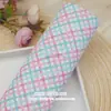Accesorios para el Cabello DIY Moño Brillo Lentejuelas Grandes Rayas Azul Pastel Cuadros Tela de Cuero con Lentejuelas