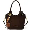 Bolso de Hombro Único de Lujo Ligero de Nicho para Mujer 2026, Nuevo Bolso Cruzado Retro Versátil de Ante para Otoño, Bolso de Terciopelo de Moda para el Trabajo