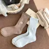 Meias Peludas Brancas para Mulheres, Meias Longas para Outono e Inverno, Forradas com Fleece, Espessadas, Quentes, Estilo Japonês, Doces, Absorventes de Suor, Meias de Cano Médio