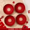 Plato de Frutas para Boda, Plato de Dulces para Boda, Mesa de Café para Sala de Estar de Boda, Plato Rojo Especial para Boda, Plato de Frutas Secas de Celebridad de Internet para Hogar de Compromiso