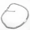Collar de Cadena Plana Gruesa Exagerada Europeo y Americano para Mujer Hiphop Curvado Marca Hip-Hop de Moda Exportación Pulsera Joyería Conjunto de Pareja