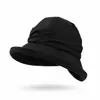 Sombrero de Cubo Arrugado Suave Estilo Coreano para Mujer, para Viajes, Ala Suave, No Aplasta el Cabello, Sombrero de Protección Solar, Primavera y Otoño, Color Sólido, Cubre Rostro, Sombrero Casual