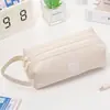 Bolsa de papelería de gran capacidad simple con logo impreso, estilo Ins, regalo para estudiante de primaria y secundaria, estuche, estuche al por mayor