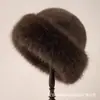 Sombrero Mongol para Mujer en Otoño e Invierno, Cálido y Amigable con la Cara, Protección Pequeña para las Orejas, Piel Sintética de Visón del Noreste, Sombrero Mongol de Moda y Sencillo, Sombrero tipo Cuenca al por Mayor